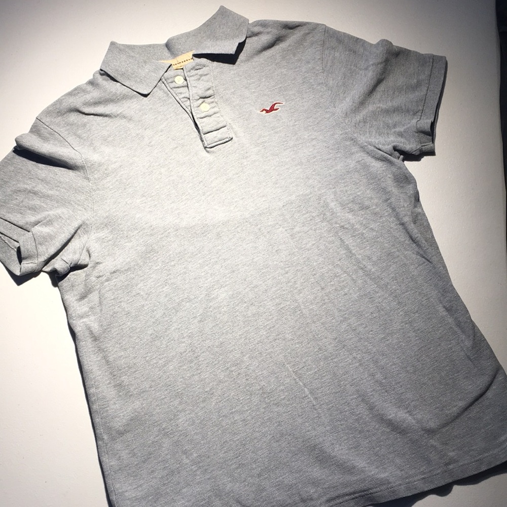 ⛄️Hollister Gray polo XL